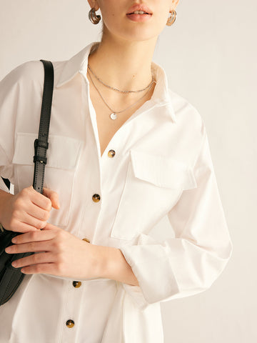 Felix | Minimalistischer Button Polo Jumpsuit mit Gürtel