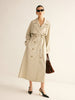 Clara | Eleganter Plissierter Trenchcoat mit Gürtel