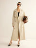 Clara | Eleganter Plissierter Trenchcoat mit Gürtel