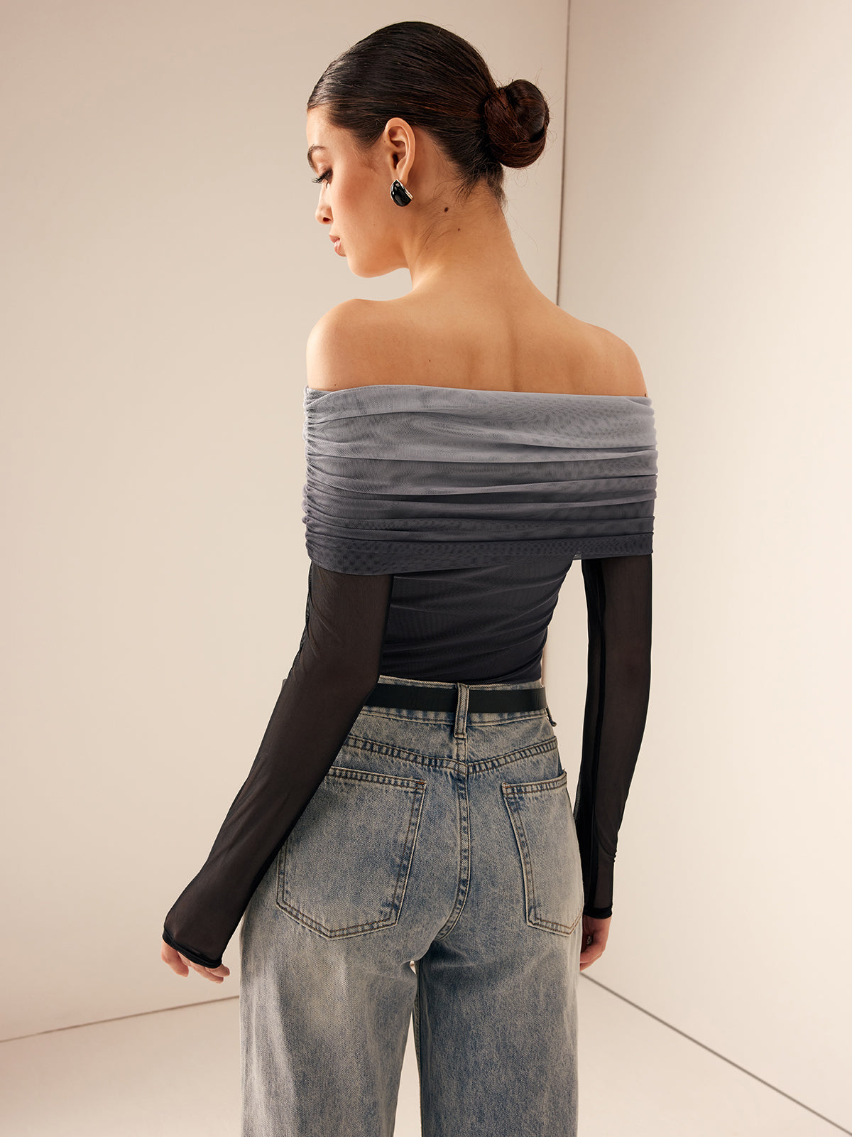 Clara | Romantische Ombre-Bluse mit Falten