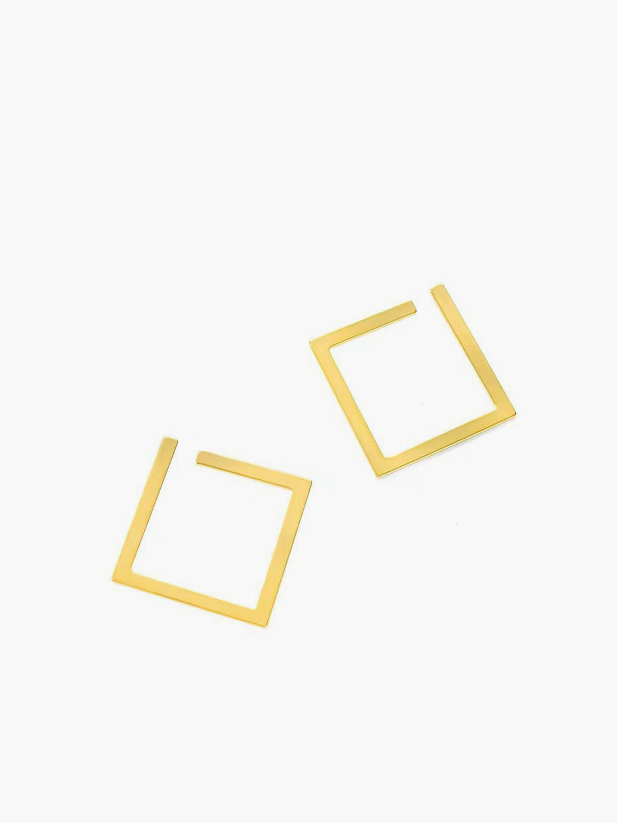 Lara | Minimalistische Quadratische Tropf-Ohrringe