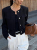 Clara | Elegante Tweedjacke mit Knopfverschluss