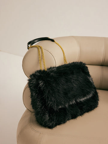 Felix | Großer Fuzzy Flap Bag