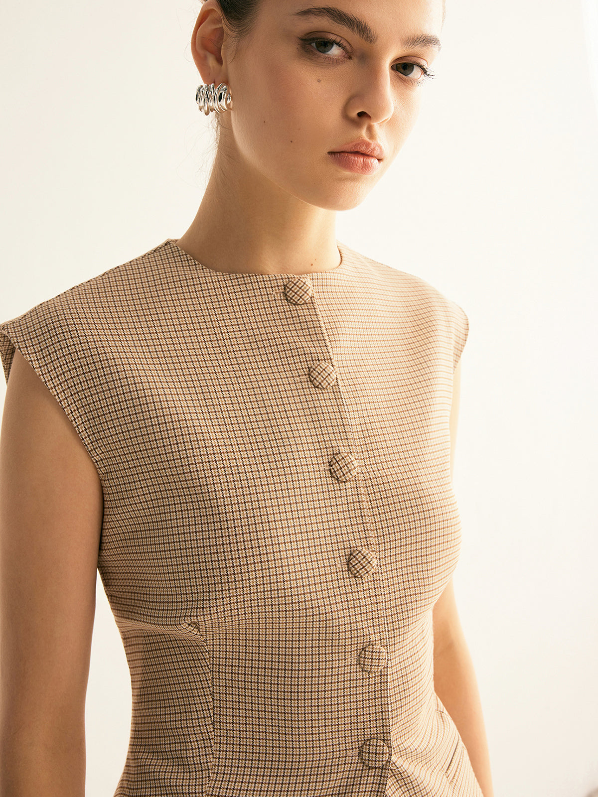 Max | Elegantes Slim Vest mit Karomuster