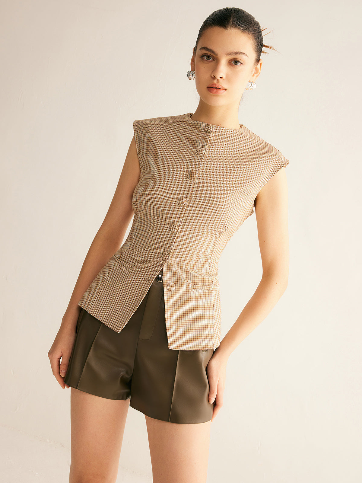 Max | Elegantes Slim Vest mit Karomuster