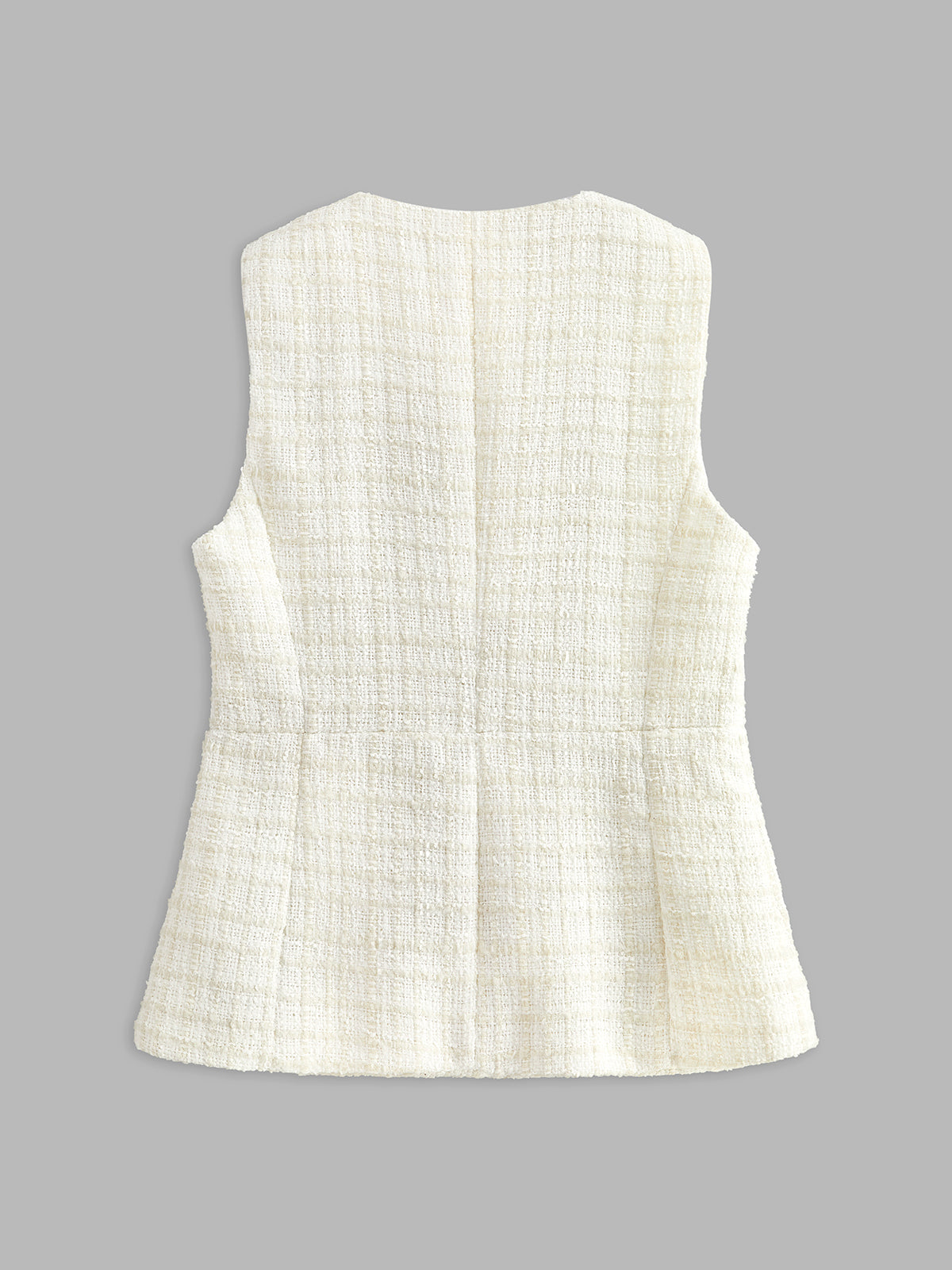 Carla | Elegantes Tweed-Top mit Rundhalsausschnitt