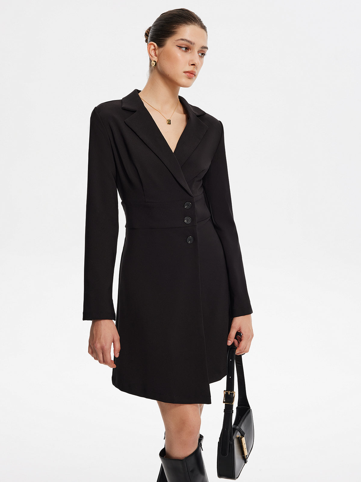 Eleganz neu definiert | First Choice Blazer Langärmliges Kurzes Kleid