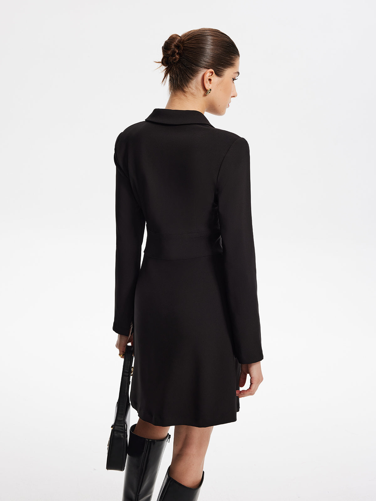 Eleganz neu definiert | First Choice Blazer Langärmliges Kurzes Kleid