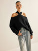 Schulterfreier Chic | Eleganter Kälteschulter-Pullover