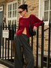 Florian | Eleganter, gerippter Knopf-Cardigan