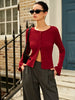 Florian | Eleganter, gerippter Knopf-Cardigan