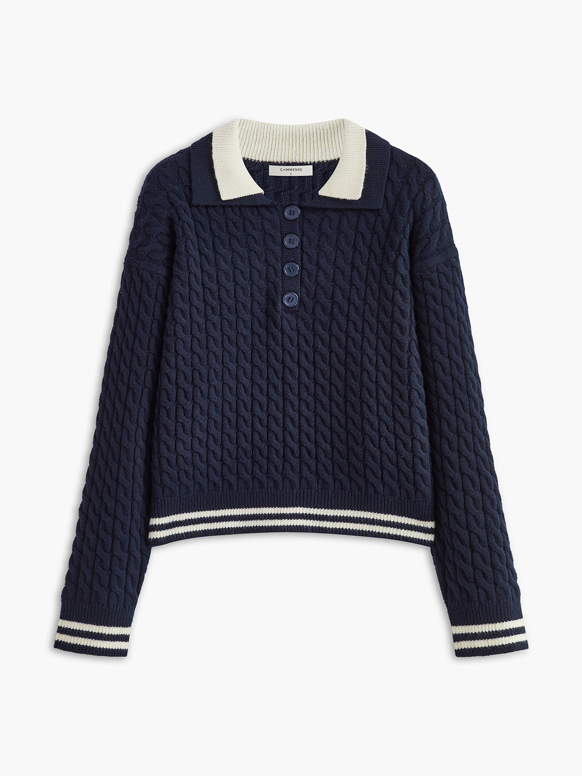 Clara | Stilvolle Strickbluse mit Kontrastdetails