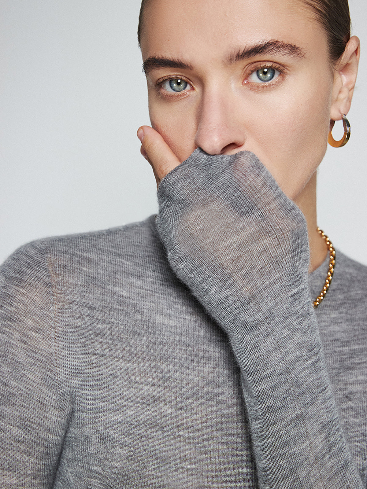 Nora | Minimalistisches Skinny Stricktop aus Wollmischung