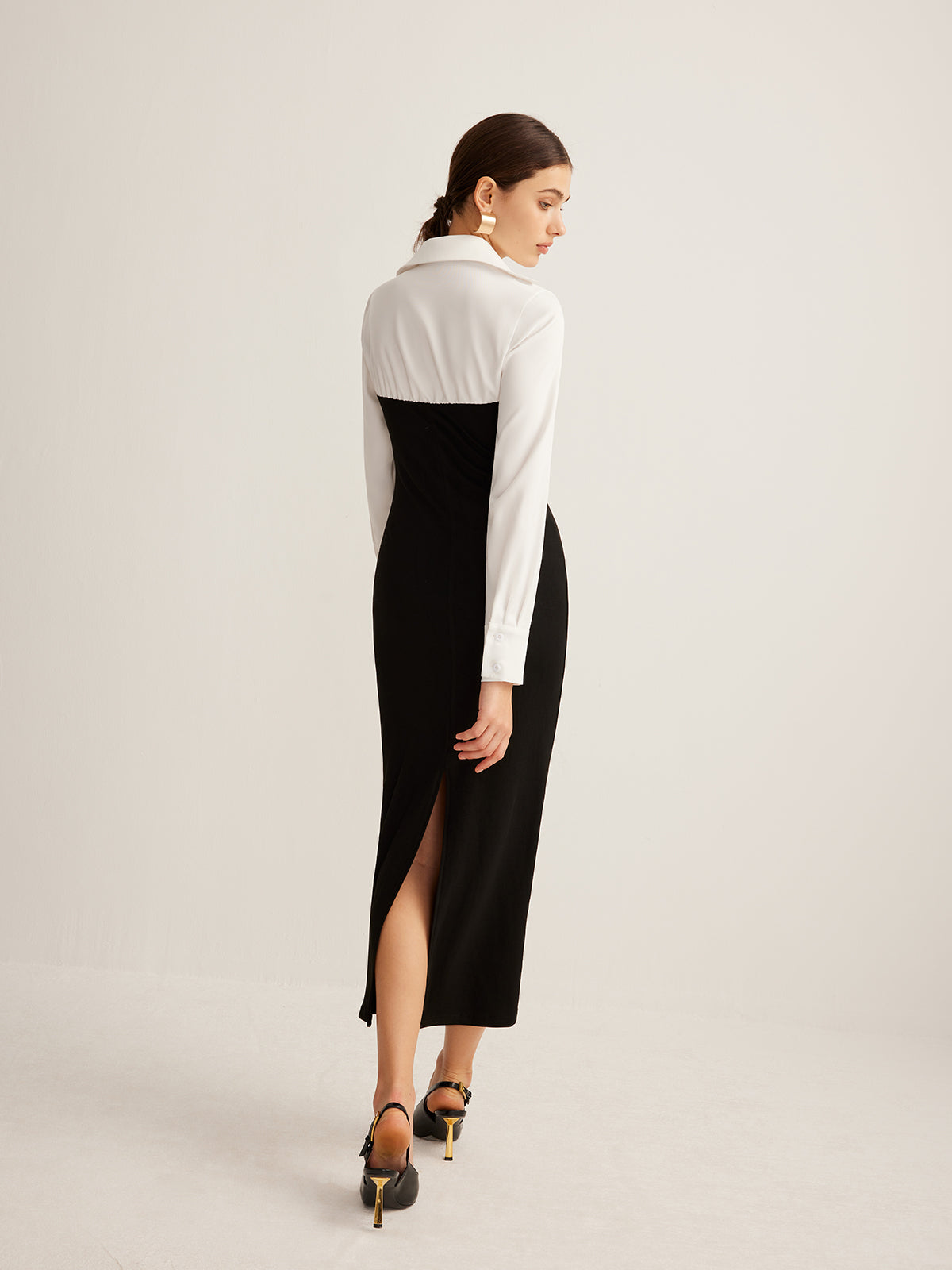 Clara | Elegantes Farbkombination Kleid