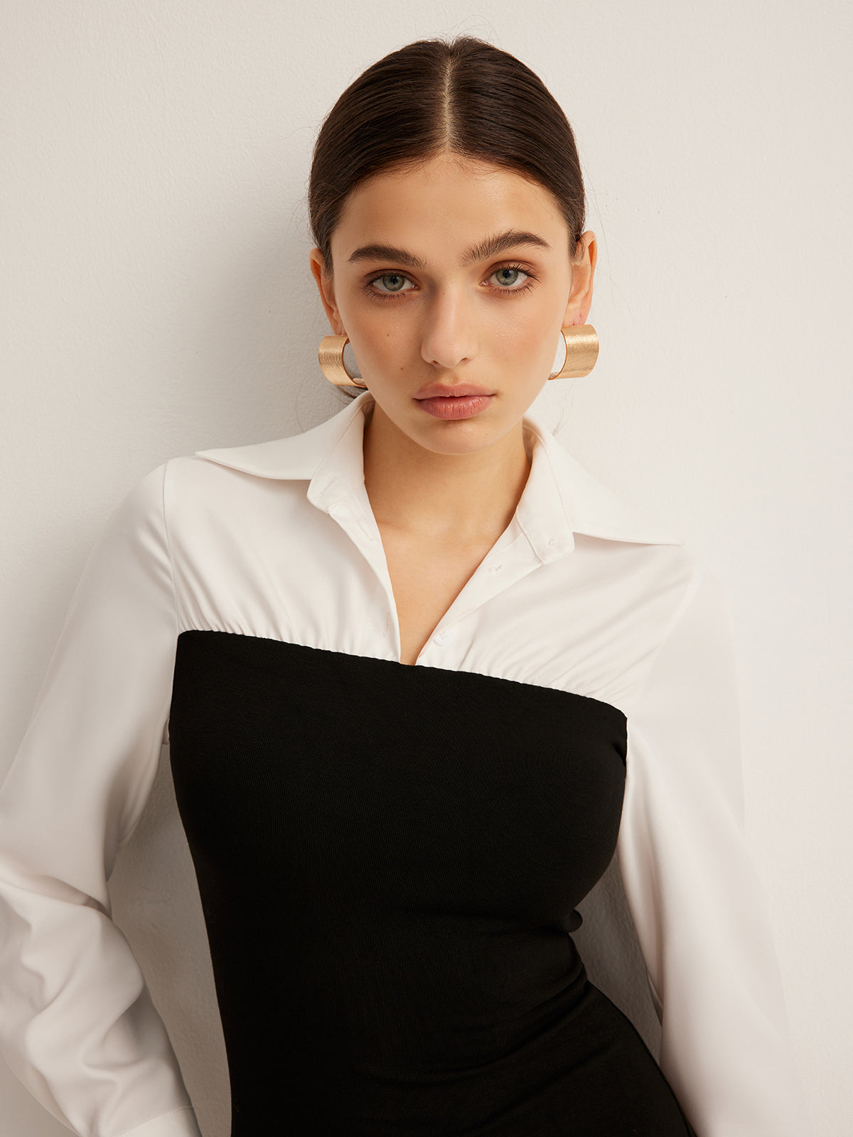 Clara | Elegantes Farbkombination Kleid