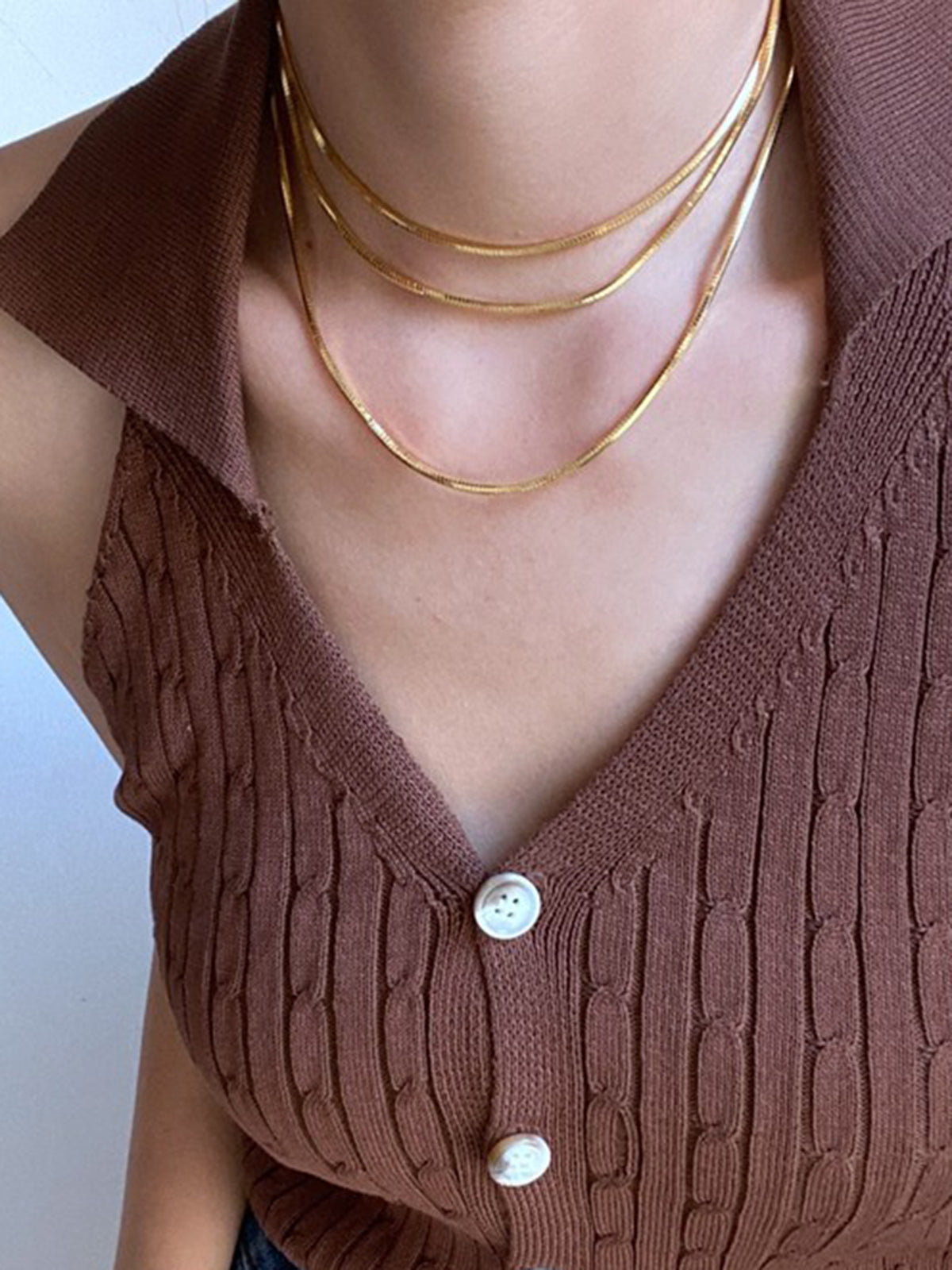 Leon | Geschichtete Snake Chain Halskette