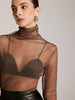 Anna | Elegantes Oberteil mit transparentem Kragen