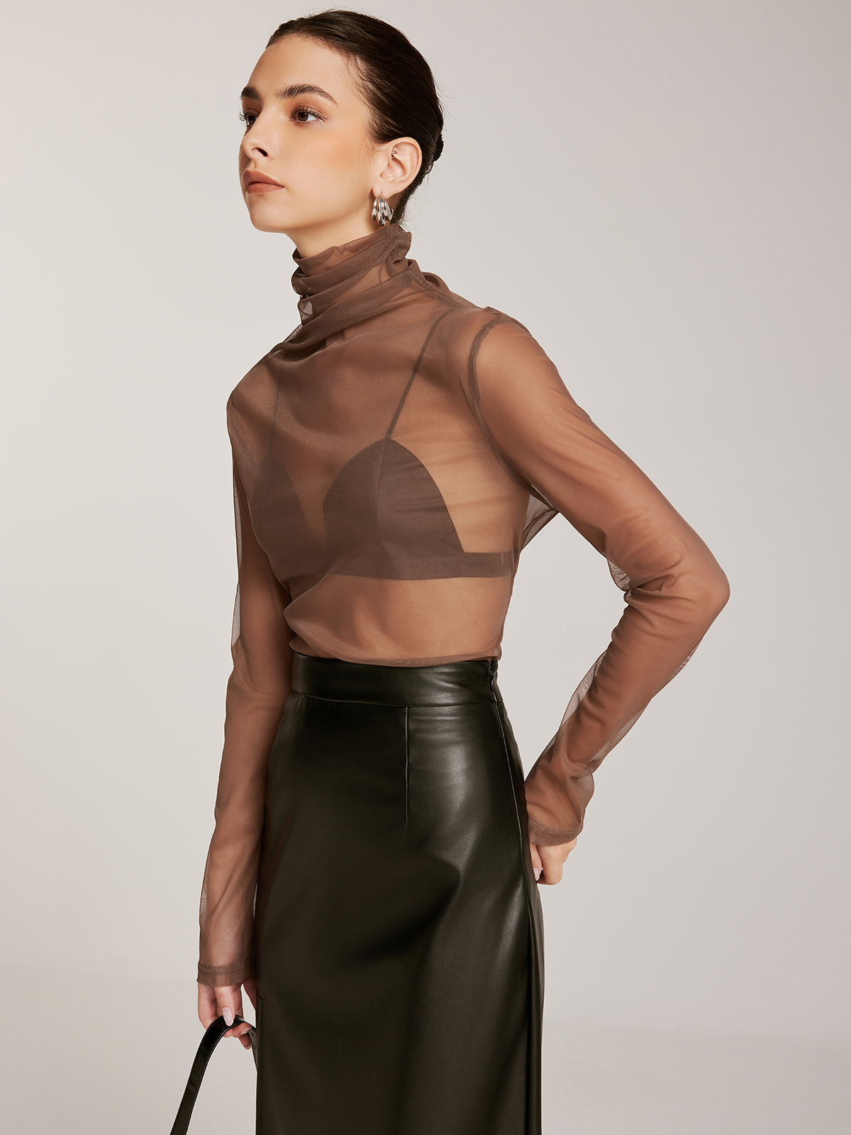 Anna | Elegantes Oberteil mit transparentem Kragen