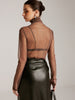 Anna | Elegantes Oberteil mit transparentem Kragen