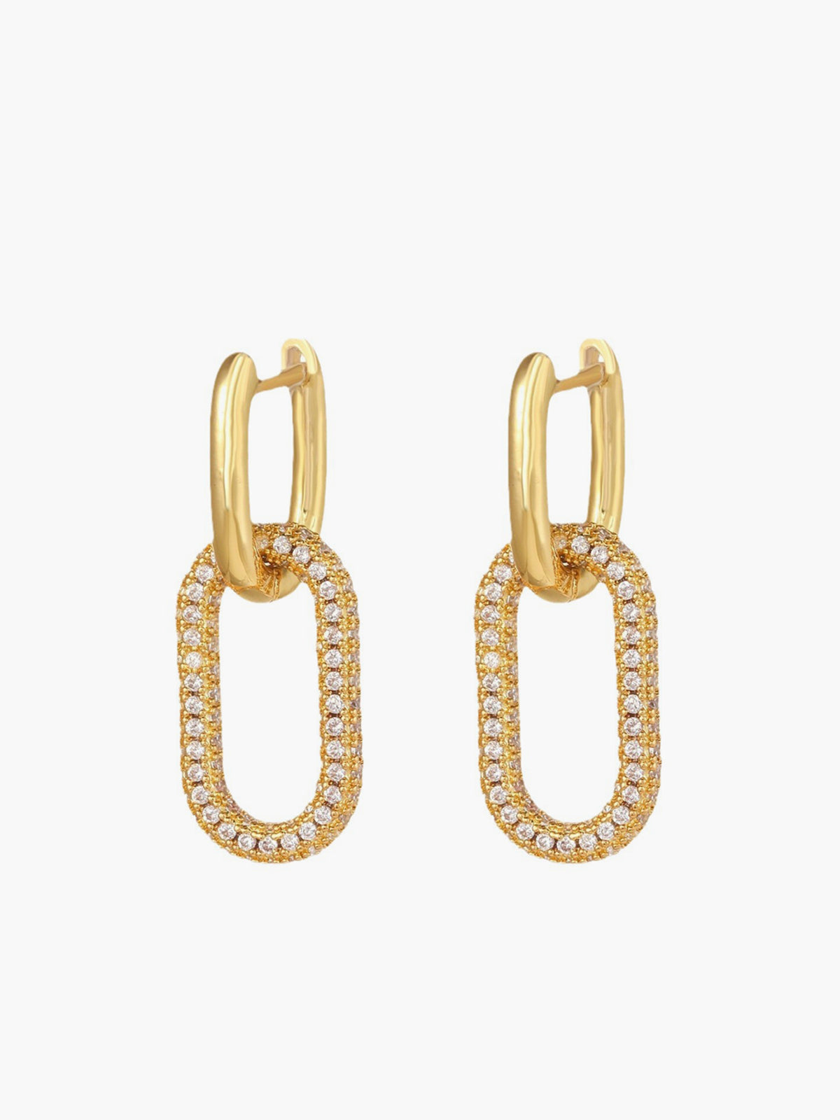 Clara | Zirkon Hoop Pendelohrringe