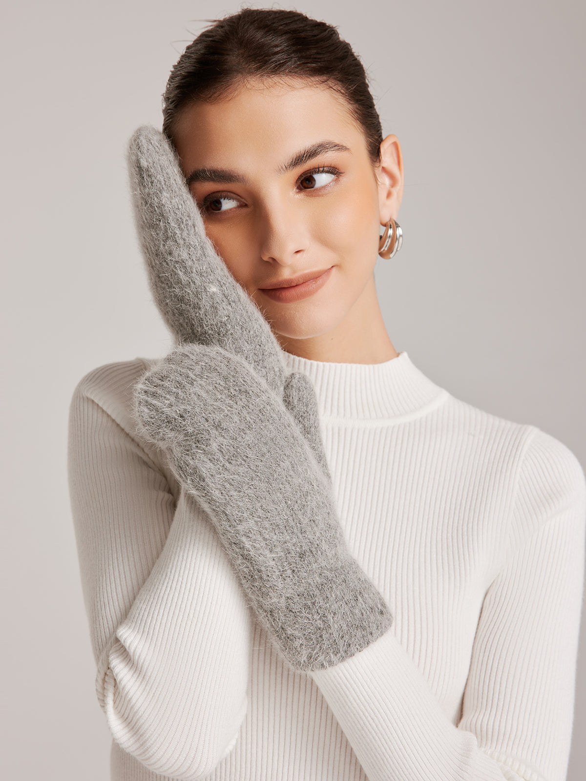 Anja | Kuschelige Kaninchenfell Handschuhe