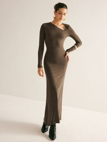 Klara | Elegantes asymmetrisches Maxikleid