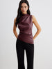 Ben | Mock Neck Kunstleder Tanktop