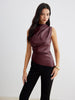 Ben | Mock Neck Kunstleder Tanktop