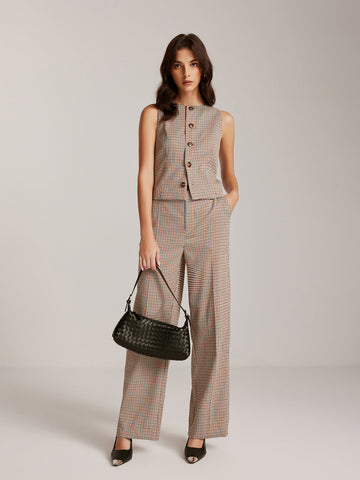 Felix | Elegante Karoweste mit Knöpfen