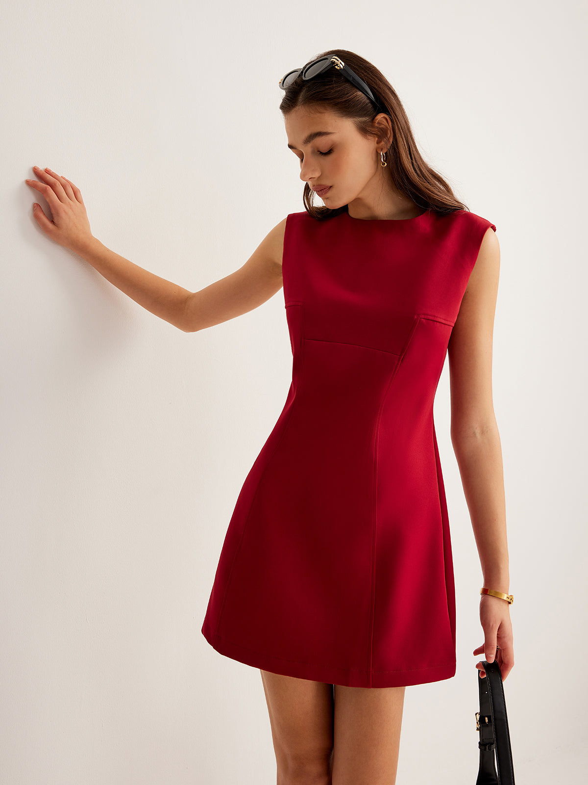 Anna | Schlichtes Reißverschluss-Ärmelloses Kleid