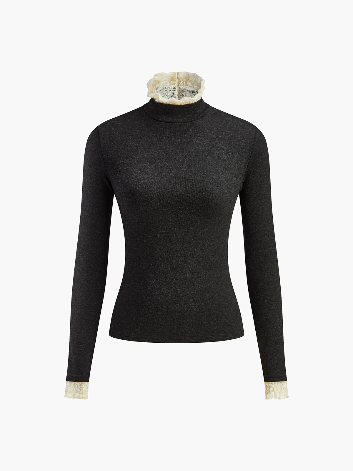 Emilia | Elegantes Jersey Top mit Kontrastbesatz