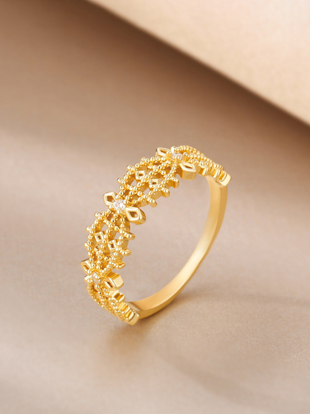 Liane | Französischer hohler Rhinestone-Ring