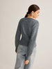 Clara | V-Ausschnitt Rippstrick Slim Cardigan