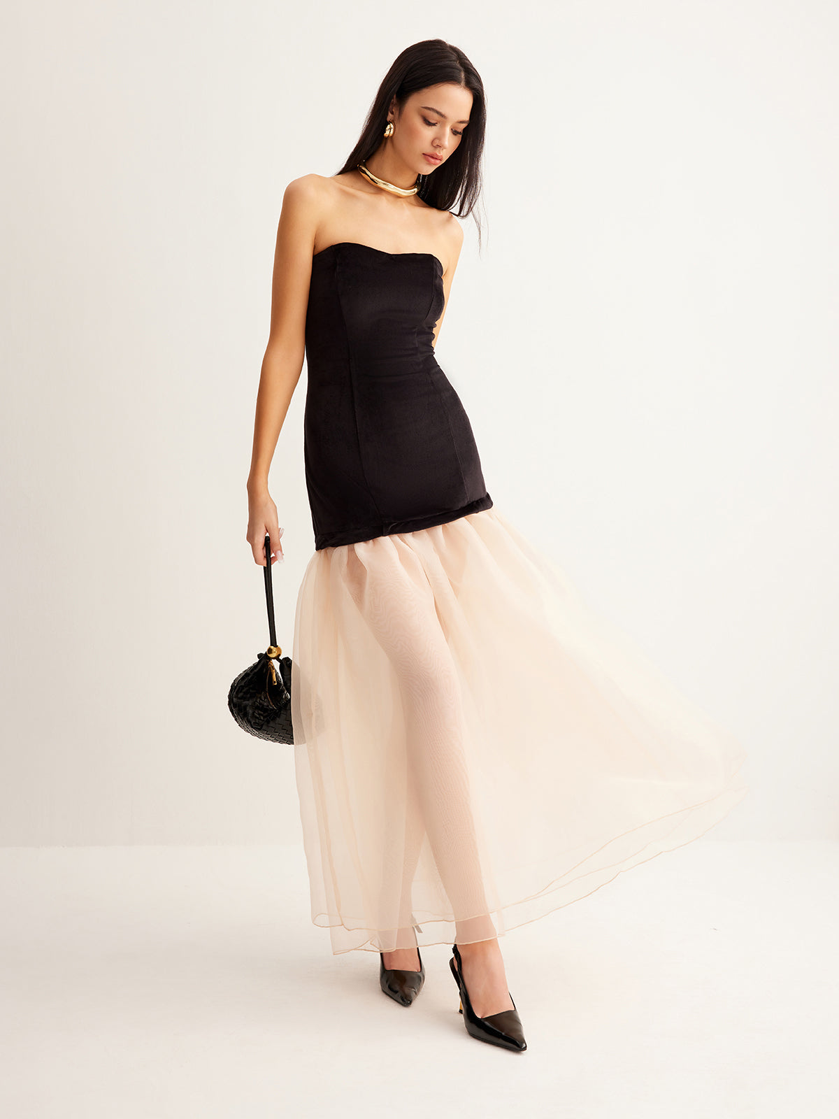 Clara | Elegantes Kleid mit Mesh-Details