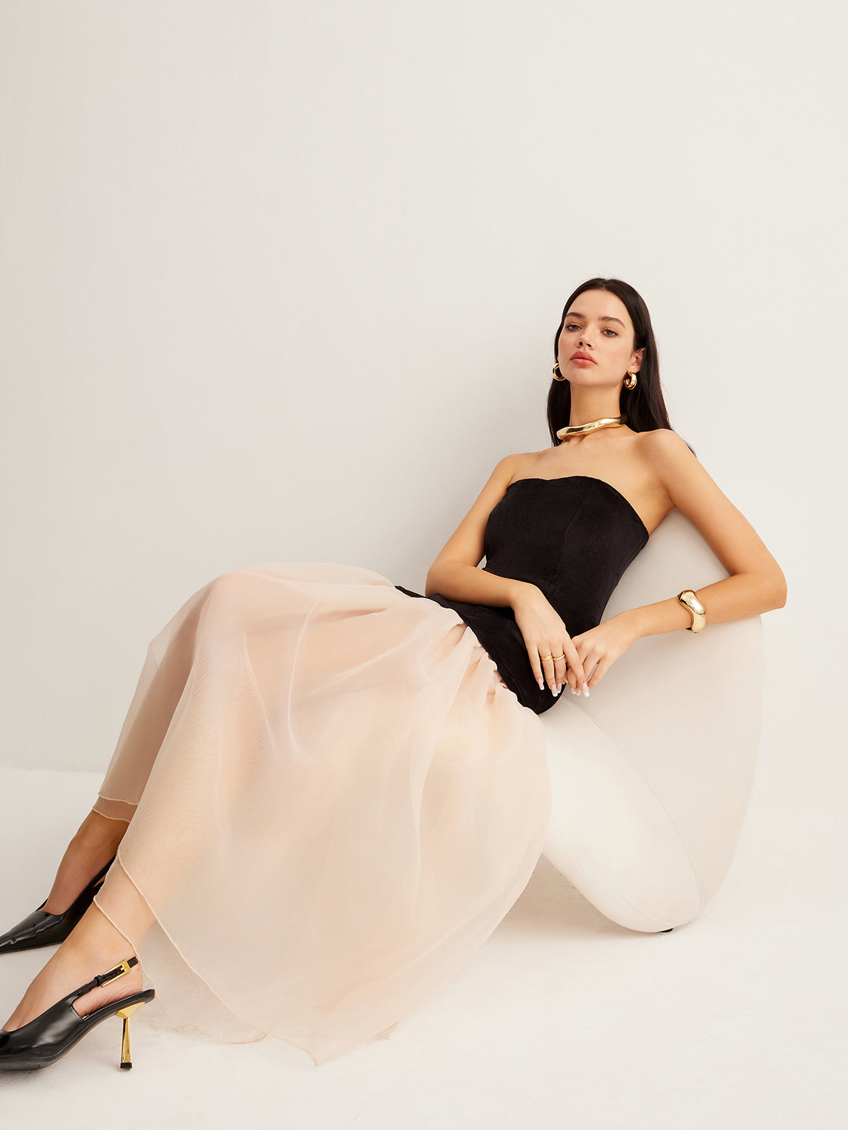 Clara | Elegantes Kleid mit Mesh-Details