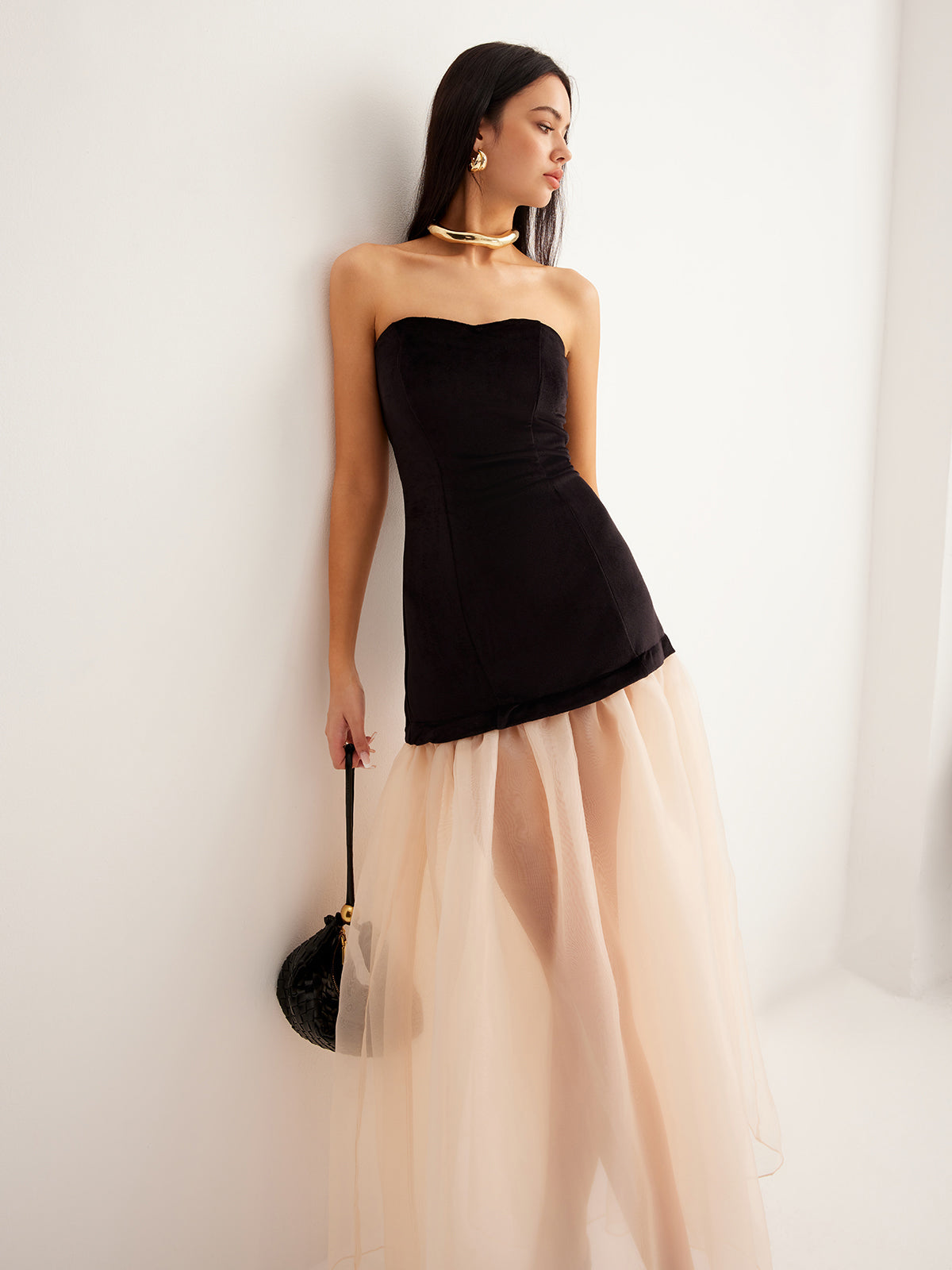 Clara | Elegantes Kleid mit Mesh-Details