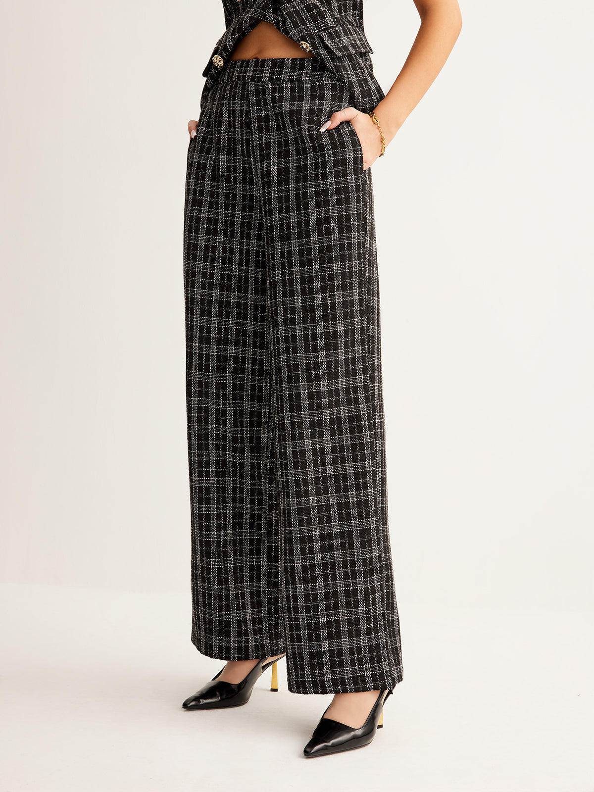 Max | Entspannte Karierte Tweed-Hose