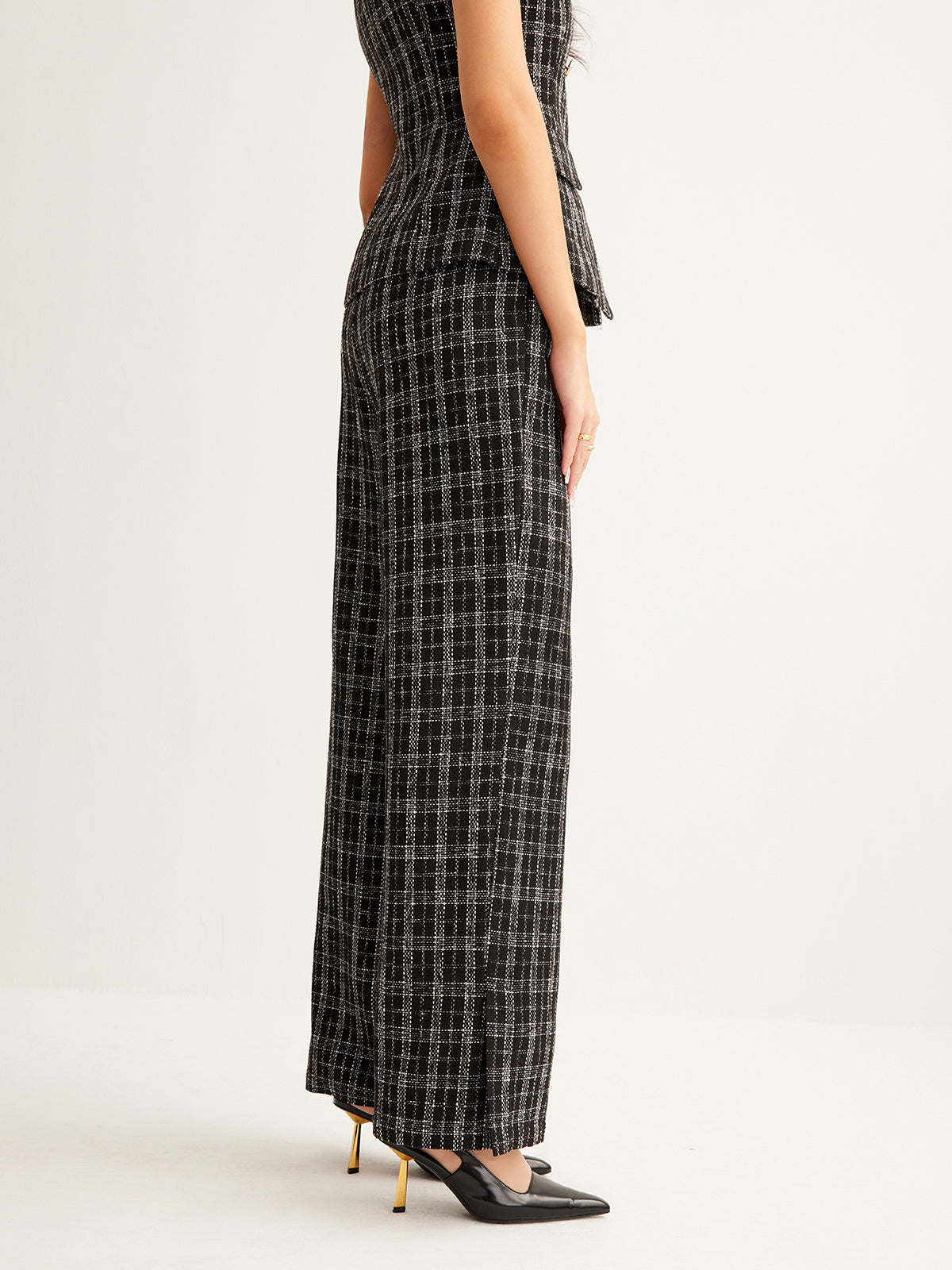 Max | Entspannte Karierte Tweed-Hose