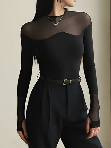 Clara | Elegante Bluse mit durchsichtiger Knopfleiste