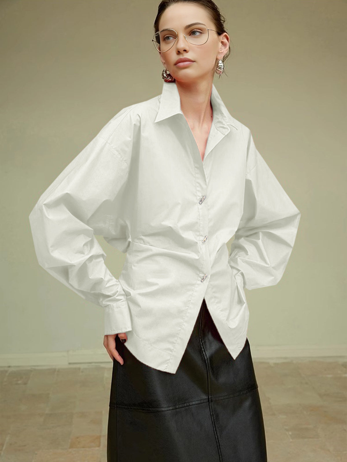 Felix | Baumwoll-Polohemd mit seitlichen Falten