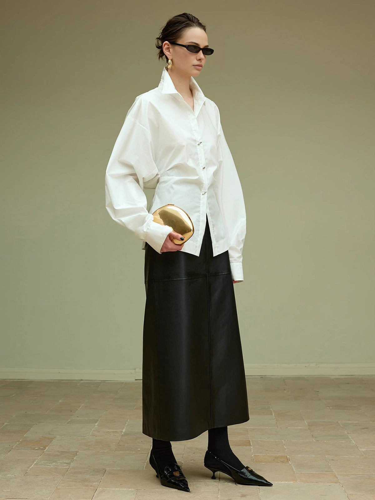 Felix | Baumwoll-Polohemd mit seitlichen Falten