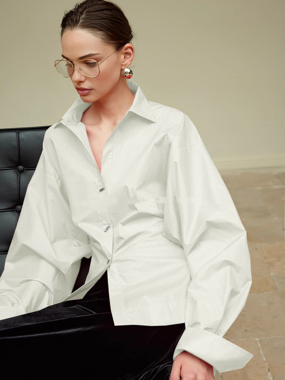 Felix | Baumwoll-Polohemd mit seitlichen Falten