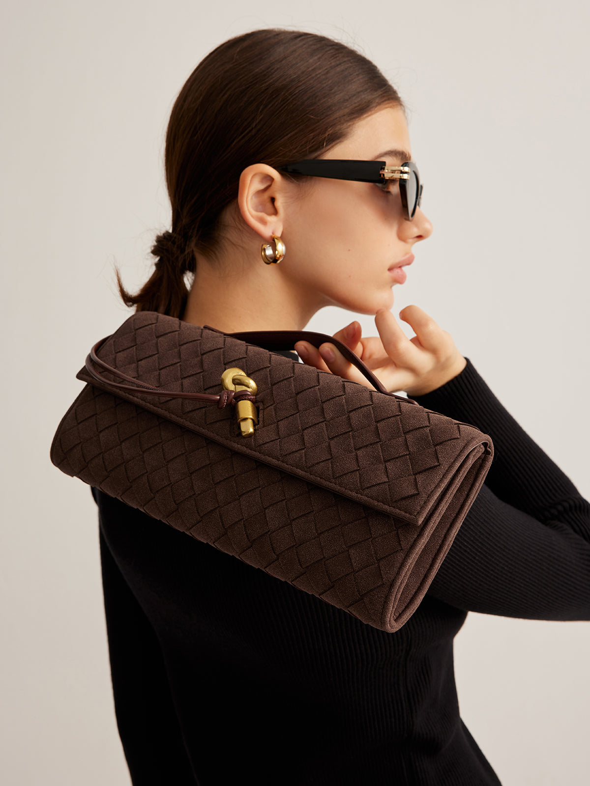 Clara | Elegante Wildlederimitat Clutch