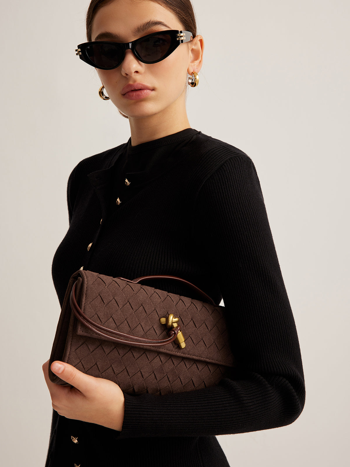 Clara | Elegante Wildlederimitat Clutch