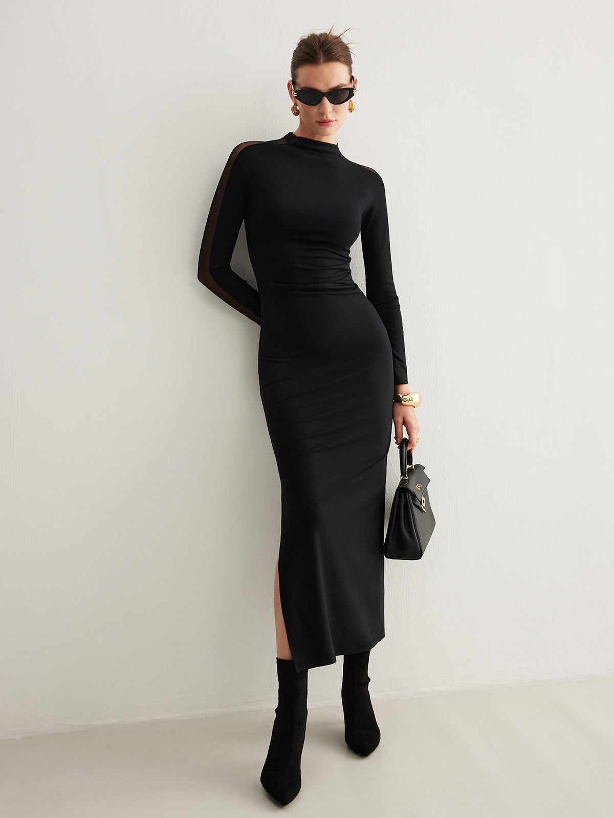 Clara | Elegantes Kleid mit Tüllärmeln