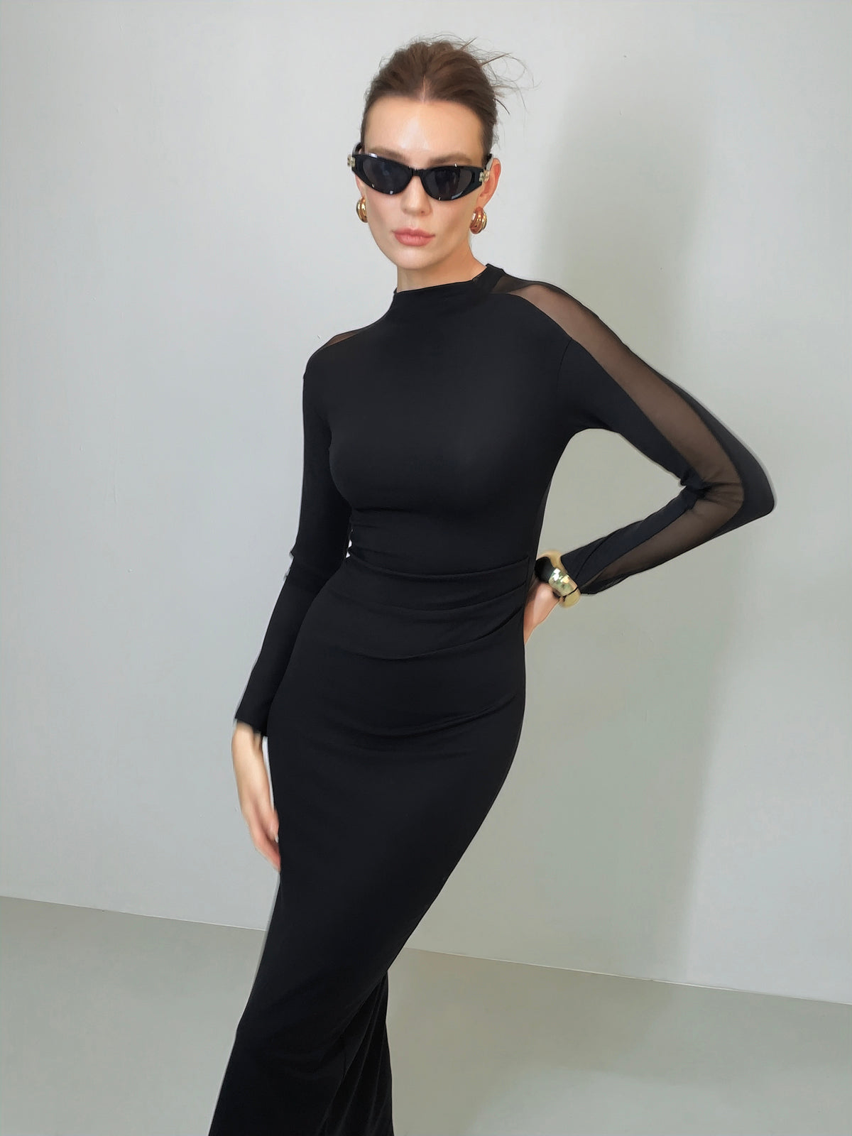 Clara | Elegantes Kleid mit Tüllärmeln