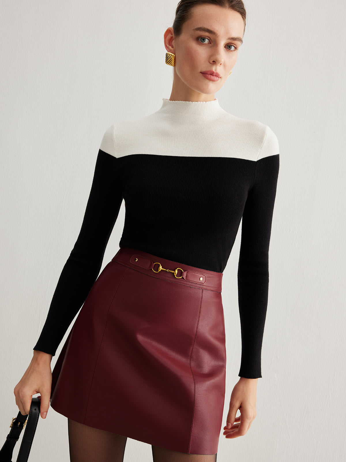 Lara | Stilvolles Farbblock-Stricktop