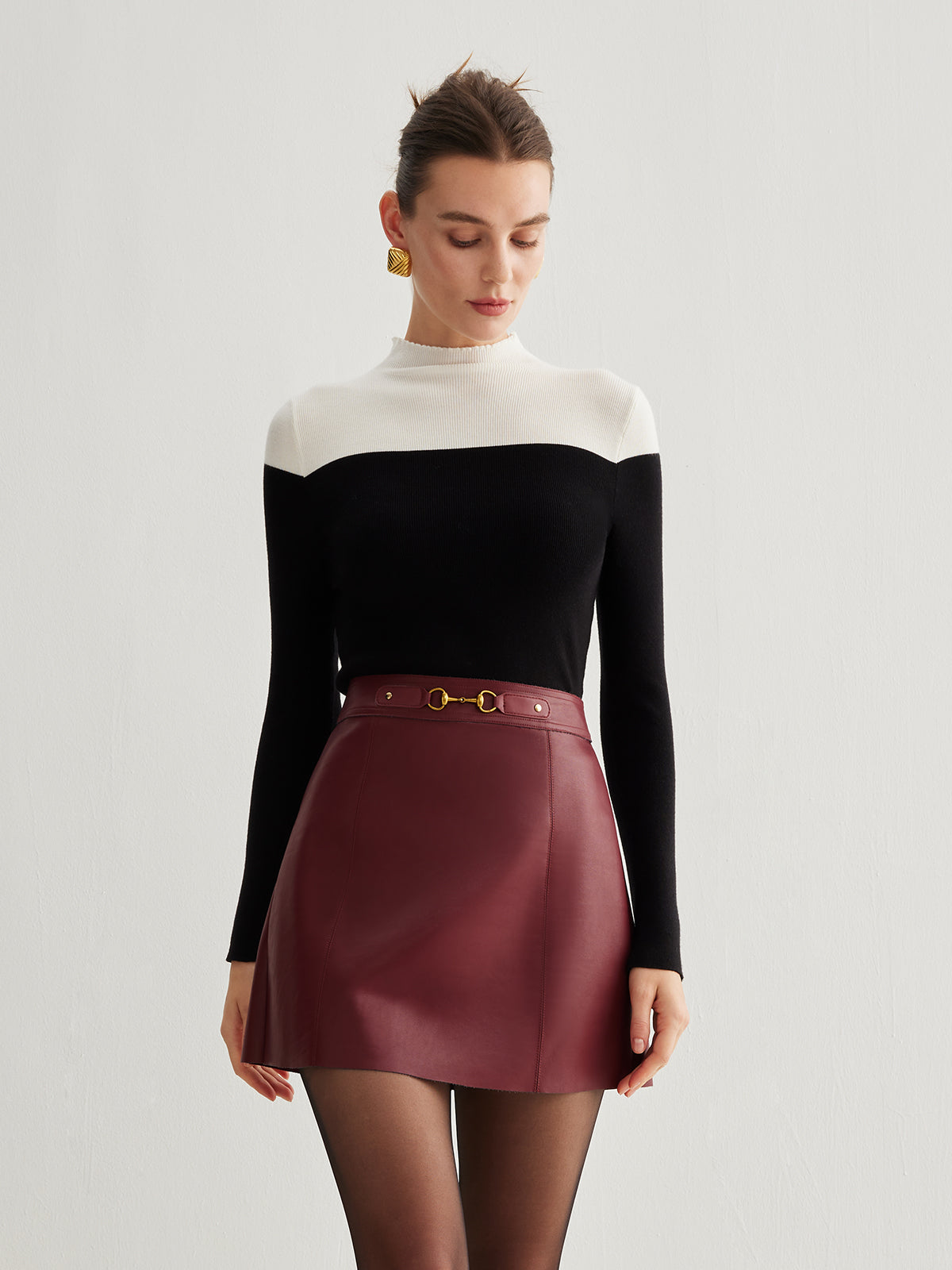 Lara | Stilvolles Farbblock-Stricktop