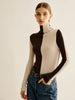 Anna | Rollkragenpullover im Farbblockdesign