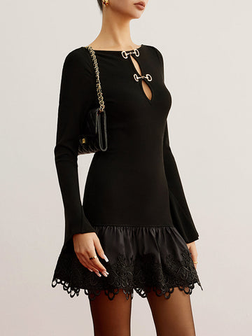 Clara | Elegantes Jersey-Kleid mit Cut-Out-Details